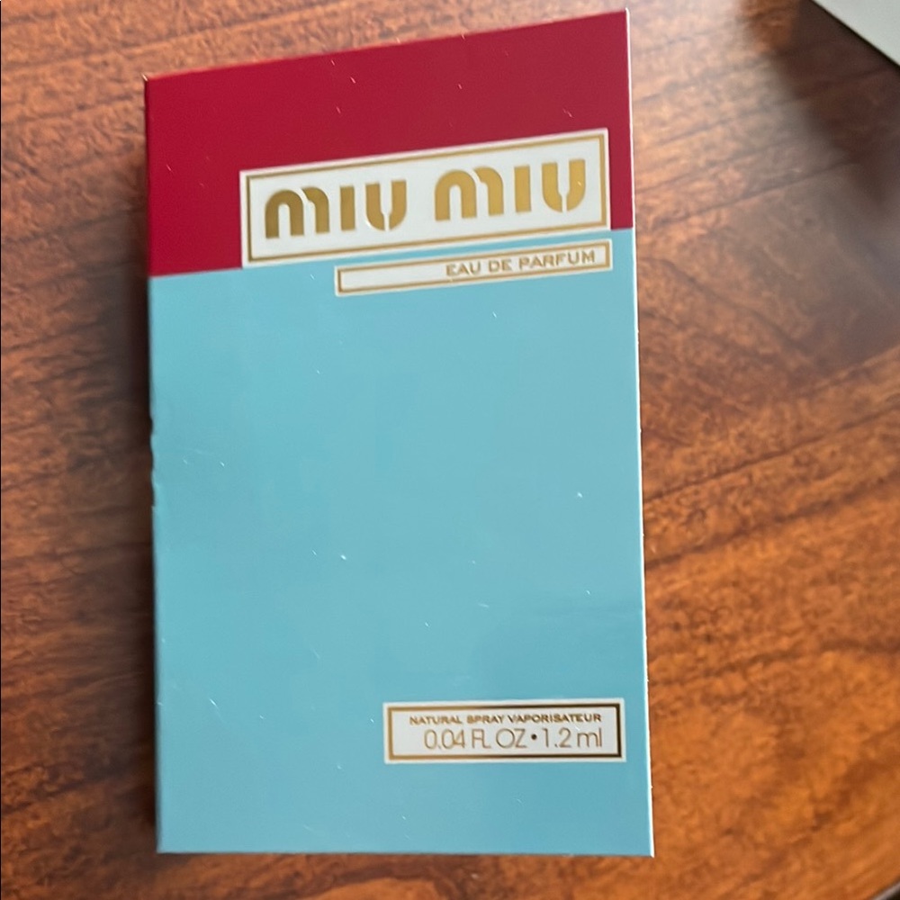 Miu Miu Eau de Parfum with Red and Blue Design 1.2ml